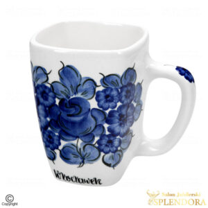 Kubek Kwadratowy Fajans Włocławek Kobalt 400ml