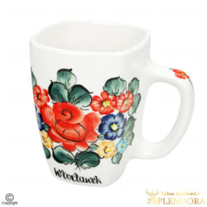 kubek kwadratowy fajans włocławek kolor 400ml