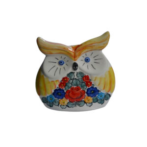 Sowa Fajans Włocławek Mała Kolorowa