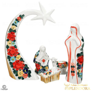 szopka bożonarodzeniowa fajans włocławek kolorowa