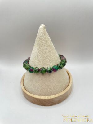 Bransoletka Zoisyt z rubinem