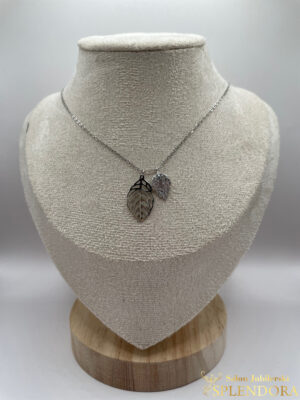 Celebrytka srebrna z listkami