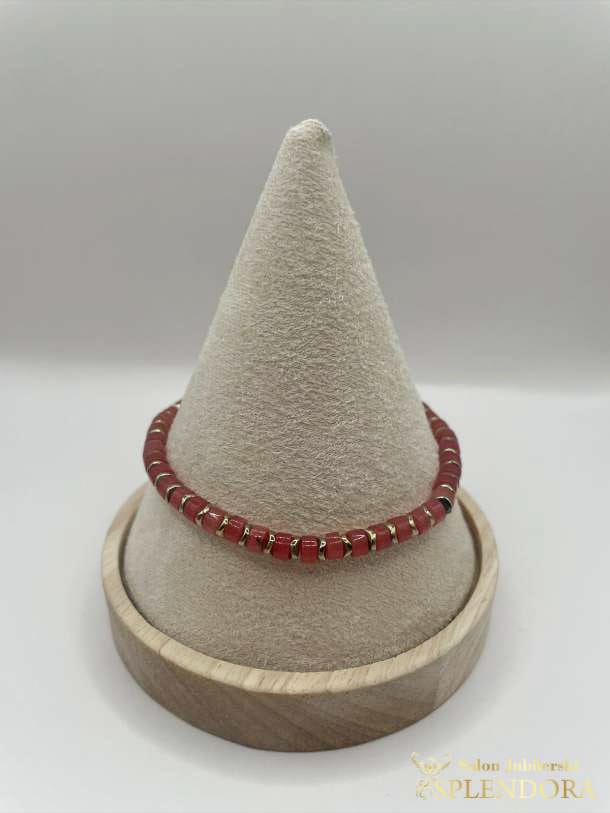 Bransoletka jaspis cesarski,hematyt