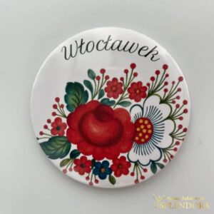 Lusterko okrągłe czerwone