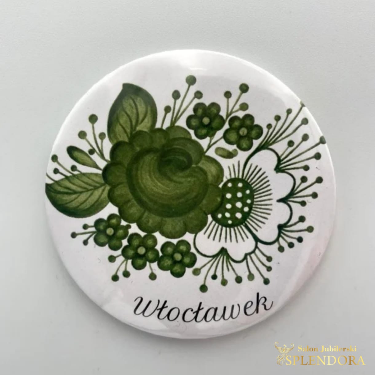 Lusterko okrągłe zielone