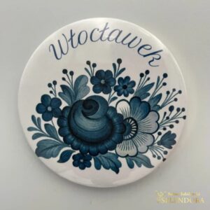 Lusterko okrągłe kobalt